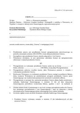 Załącznik nr 2 do Zaproszenia - Projekt umowy
