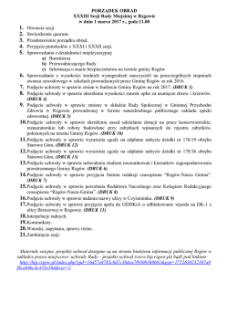 PORZĄDEK OBRAD