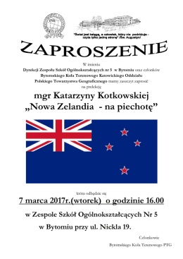 mgr Katarzyny Kotkowskiej &bdquo;Nowa Zelandia