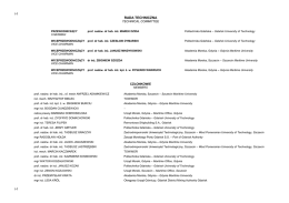 Skład XVI Kadencji Rady Technicznej