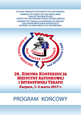 program końcowy - Polskie Towarzystwo Medycyny Ratunkowej