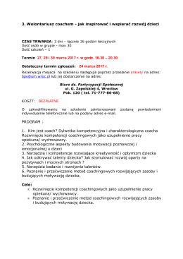 3.Wolontariusz coachem