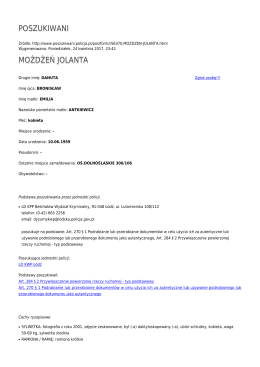 Generuj PDF - Poszukiwani