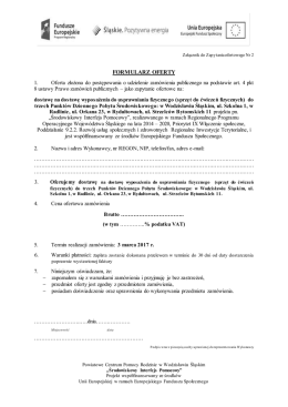 formularz oferty - Powiatowe Centrum Pomocy Rodzinie w