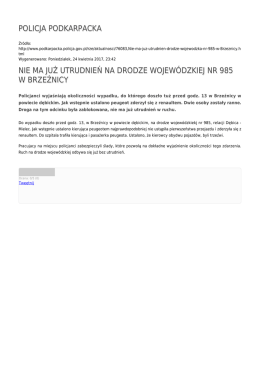 policja podkarpacka nie ma już utrudnień drodze wojewódzka nr