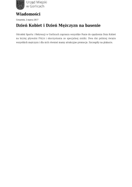 Dzień Kobiet i Dzień Mężczyzn na basenie
