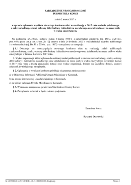 Zarzadzenie Nr OG.0050.461.2017 z dnia 2 marca 2017 r.