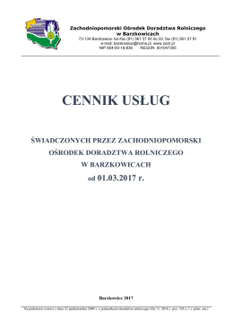 cennik usług