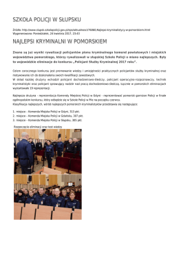 SZKOŁA POLICJI W SŁUPSKU NAJLEPSI KRYMINALISTYCY W