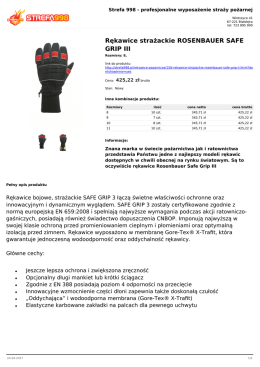 Rękawice strażackie ROSENBAUER SAFE GRIP III