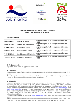 Komunikat organizacyjny