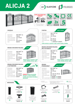 Karta produktowa ogrodzenia ALICJA 2