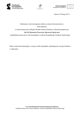 Bytom, 28 lutego 2017 r. Informacja o