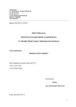 Specyfikacja - gmina Kolno