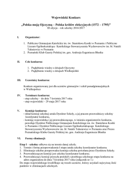 regulamin konkursu - Publiczne Gimnazjum Katolickie im. św