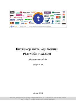 Instrukcja instalacji modułu płatności tpay.com