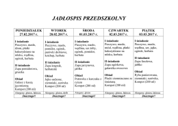 JADŁOSPIS PRZEDSZKOLNY