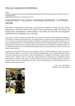 policja kujawsko-pomorska koronowscy policjanci spełniają