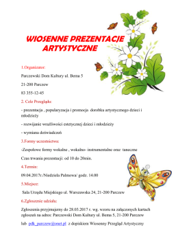WIOSENNE PREZENTACJE ARTYSTYCZNE