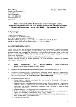 Zaproszenie nr 5 do zawarcia umowy