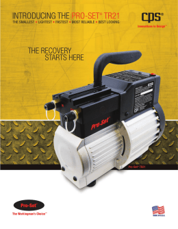 CPS Stacja do odzysku seria TR