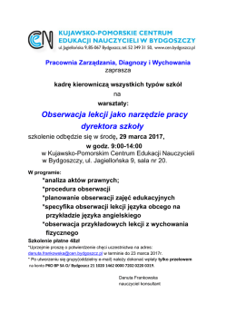 Załącznik... - Kujawsko-Pomorskie Centrum Edukacji Nauczycieli w