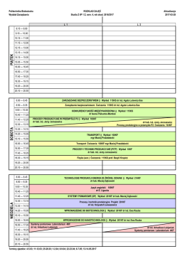 Rozkład: Z iIP 1 Z sem. 4 - Politechnika Białostocka