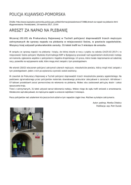 policja kujawsko-pomorska areszt za napad na plebanię