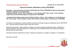 Ogłoszenie W&oacute;jta Gminy Przyr&oacute;w