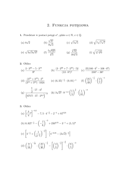 2. Funkcja potęgowa