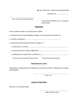 Zał. 3 do Regulaminu ćwiczeni&oacute;wek