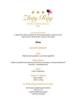 Menu na Dzień Kobiet