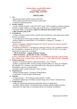 regulamin + lista zgłoszeniowa &ndash; żaki &ndash; 25.02.2016
