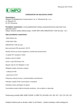 Zakup i dostawa silnika elektrycznego: 315kW