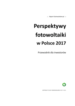 pespektywy fotowoltaiki w polsce 2017. przewodnik dla inwestorów