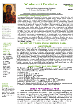 Wiadomości Parafialne
