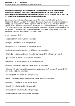 Wersja PDF - AS Roma.pl