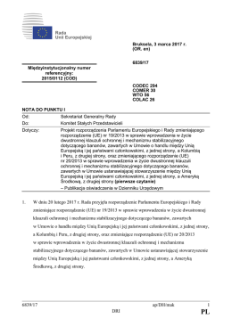6839/17 ap/DH/mak 1 DRI 1. W dniu 20 lutego 2017 r. Rada przyjęła