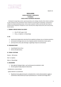 Regulamin II Biegu Królewny i Królewicza