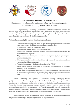 Agenda - Wojskowy Instytut Higieny i Epidemiologii