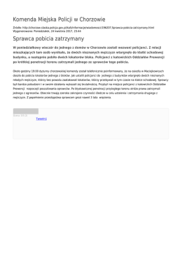 Generuj PDF - Komenda Miejska Policji w Chorzowie