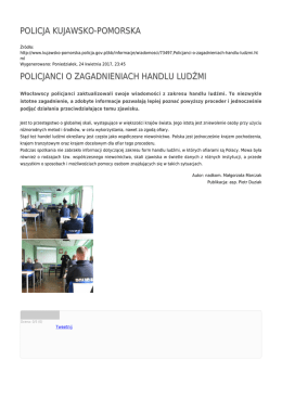 policja kujawsko-pomorska policjanci o zagadnieniach handlu ludźmi