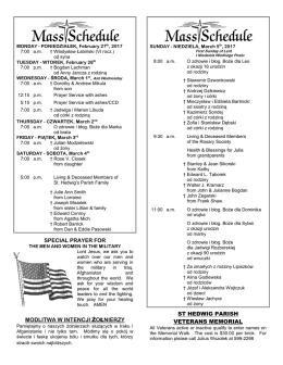 February 26, 2017 - St. Hedwig Church