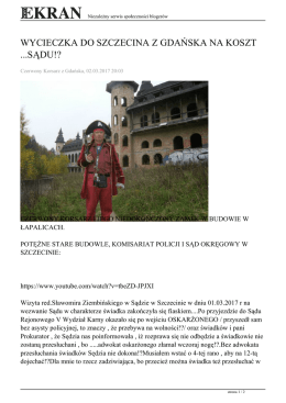 wycieczka do szczecina z gdańska na koszt ...sądu!?