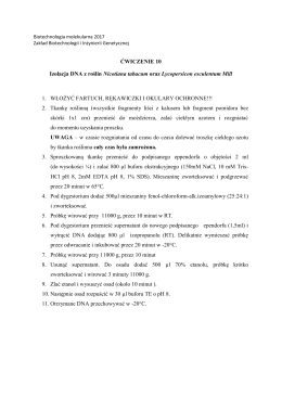 instrukcja - Zakład Biotechnologii i Inżynierii Genetycznej