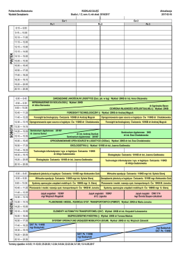 Rozkład: L 1 Z sem. 6 - Politechnika Białostocka