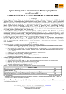 Tablety lub Telewizor z Internetem i Telewizją w