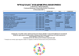 WYKAZ ZAJĘĆ PORADNICTWA GRUPOWEGO
