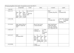 Filologia portugalska, II rok studi&oacute;w licencjackich, semestr letni 2016
