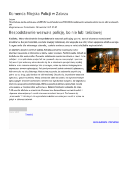 Generuj PDF - Komenda Miejska Policji w Zabrzu
